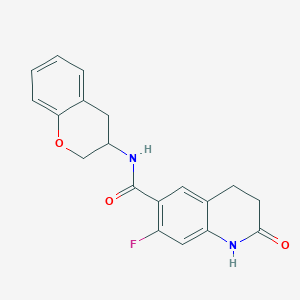 molecular formula C19H17FN2O3 B6941826 N-(3,4-dihydro-2H-chromen-3-yl)-7-fluoro-2-oxo-3,4-dihydro-1H-quinoline-6-carboxamide 