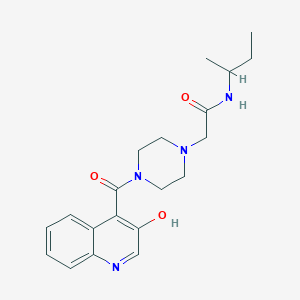 molecular formula C20H26N4O3 B6941828 N-butan-2-yl-2-[4-(3-hydroxyquinoline-4-carbonyl)piperazin-1-yl]acetamide 