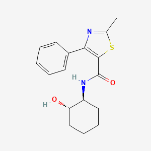 molecular formula C17H20N2O2S B6941932 N-[(1S,2S)-2-hydroxycyclohexyl]-2-methyl-4-phenyl-1,3-thiazole-5-carboxamide 