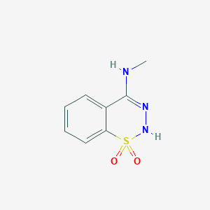 molecular formula C8H9N3O2S B069420 2H-1,2,3-Benzothiadiazin-4-amine, N-methyl-, 1,1-dioxide (9CI) CAS No. 193687-30-8