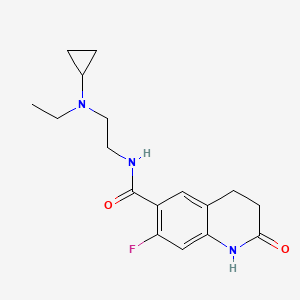 molecular formula C17H22FN3O2 B6942031 N-[2-[cyclopropyl(ethyl)amino]ethyl]-7-fluoro-2-oxo-3,4-dihydro-1H-quinoline-6-carboxamide 