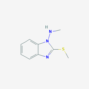 molecular formula C9H11N3S B069423 N-Methyl-2-(methylthio)-1H-benzo[d]imidazol-1-amine CAS No. 176102-09-3