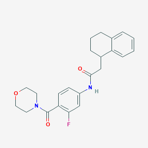 molecular formula C23H25FN2O3 B6942488 N-[3-fluoro-4-(morpholine-4-carbonyl)phenyl]-2-(1,2,3,4-tetrahydronaphthalen-1-yl)acetamide 