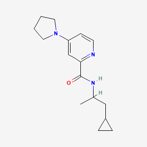 molecular formula C16H23N3O B6942655 N-(1-cyclopropylpropan-2-yl)-4-pyrrolidin-1-ylpyridine-2-carboxamide 