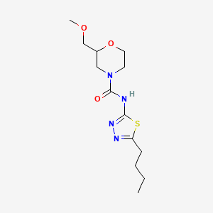 molecular formula C13H22N4O3S B6942891 N-(5-butyl-1,3,4-thiadiazol-2-yl)-2-(methoxymethyl)morpholine-4-carboxamide 