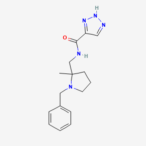 molecular formula C16H21N5O B6943286 N-[(1-benzyl-2-methylpyrrolidin-2-yl)methyl]-2H-triazole-4-carboxamide 