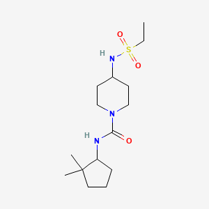 molecular formula C15H29N3O3S B6943428 N-(2,2-dimethylcyclopentyl)-4-(ethylsulfonylamino)piperidine-1-carboxamide 