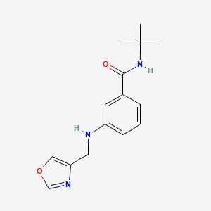molecular formula C15H19N3O2 B6943604 N-tert-butyl-3-(1,3-oxazol-4-ylmethylamino)benzamide 