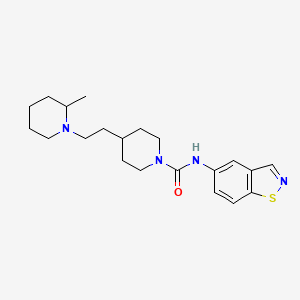molecular formula C21H30N4OS B6943827 N-(1,2-benzothiazol-5-yl)-4-[2-(2-methylpiperidin-1-yl)ethyl]piperidine-1-carboxamide 