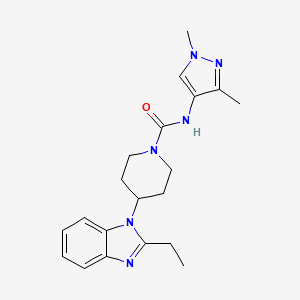 molecular formula C20H26N6O B6943919 N-(1,3-dimethylpyrazol-4-yl)-4-(2-ethylbenzimidazol-1-yl)piperidine-1-carboxamide 