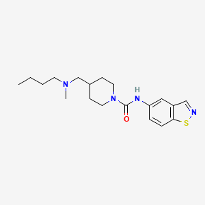 molecular formula C19H28N4OS B6943992 N-(1,2-benzothiazol-5-yl)-4-[[butyl(methyl)amino]methyl]piperidine-1-carboxamide 