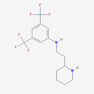 molecular formula C15H18F6N2 B069440 N1-[2-(2-Piperidyl)ethyl]-3,5-di(trifluoromethyl)aniline CAS No. 195371-86-9