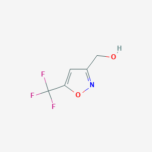 molecular formula C5H4F3NO2 B069441 [5-(Trifluoromethyl)-1,2-oxazol-3-yl]methanol CAS No. 172031-94-6