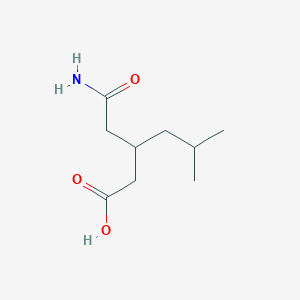 molecular formula C9H17NO3 B069443 3-(2-氨基-2-氧乙基)-5-甲基己酸 CAS No. 181289-15-6