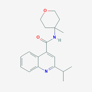 molecular formula C19H24N2O2 B6944415 N-(4-methyloxan-4-yl)-2-propan-2-ylquinoline-4-carboxamide 