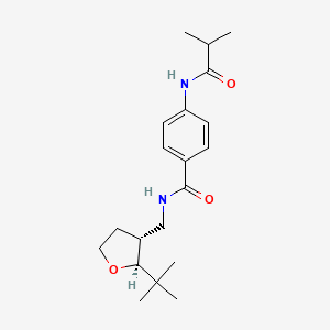 molecular formula C20H30N2O3 B6944659 N-[[(2S,3R)-2-tert-butyloxolan-3-yl]methyl]-4-(2-methylpropanoylamino)benzamide 
