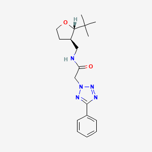 molecular formula C18H25N5O2 B6944673 N-[[(2S,3R)-2-tert-butyloxolan-3-yl]methyl]-2-(5-phenyltetrazol-2-yl)acetamide 