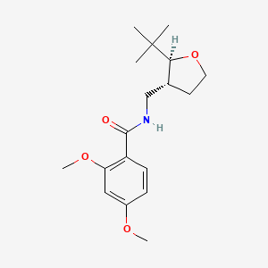 molecular formula C18H27NO4 B6944688 N-[[(2S,3R)-2-tert-butyloxolan-3-yl]methyl]-2,4-dimethoxybenzamide 
