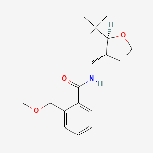 molecular formula C18H27NO3 B6944707 N-[[(2S,3R)-2-tert-butyloxolan-3-yl]methyl]-2-(methoxymethyl)benzamide 