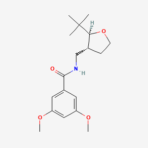 molecular formula C18H27NO4 B6944712 N-[[(2S,3R)-2-tert-butyloxolan-3-yl]methyl]-3,5-dimethoxybenzamide 