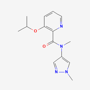 molecular formula C14H18N4O2 B6944722 N-methyl-N-(1-methylpyrazol-4-yl)-3-propan-2-yloxypyridine-2-carboxamide 