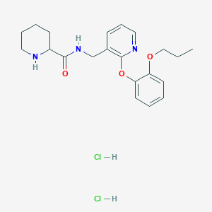 molecular formula C21H29Cl2N3O3 B6944742 N-[[2-(2-propoxyphenoxy)pyridin-3-yl]methyl]piperidine-2-carboxamide;dihydrochloride 