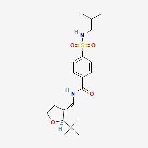 molecular formula C20H32N2O4S B6944843 N-[[(2S,3R)-2-tert-butyloxolan-3-yl]methyl]-4-(2-methylpropylsulfamoyl)benzamide 