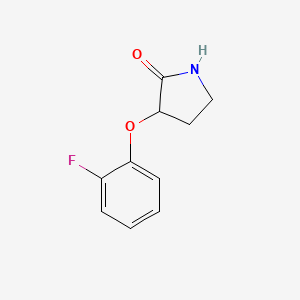 molecular formula C10H10FNO2 B6944884 3-(2-Fluorophenoxy)pyrrolidin-2-one 