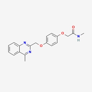 molecular formula C19H19N3O3 B6945173 N-methyl-2-[4-[(4-methylquinazolin-2-yl)methoxy]phenoxy]acetamide 
