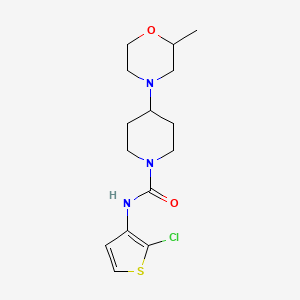 molecular formula C15H22ClN3O2S B6945184 N-(2-chlorothiophen-3-yl)-4-(2-methylmorpholin-4-yl)piperidine-1-carboxamide 