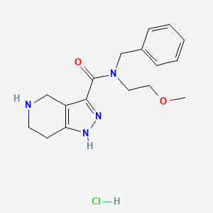 molecular formula C17H23ClN4O2 B6945352 N-benzyl-N-(2-methoxyethyl)-4,5,6,7-tetrahydro-1H-pyrazolo[4,3-c]pyridine-3-carboxamide;hydrochloride 