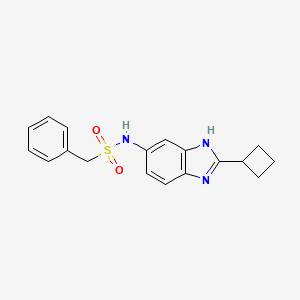 molecular formula C18H19N3O2S B6945414 N-(2-cyclobutyl-3H-benzimidazol-5-yl)-1-phenylmethanesulfonamide 