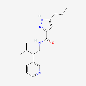 molecular formula C17H24N4O B6945576 N-(3-methyl-2-pyridin-3-ylbutyl)-5-propyl-1H-pyrazole-3-carboxamide 