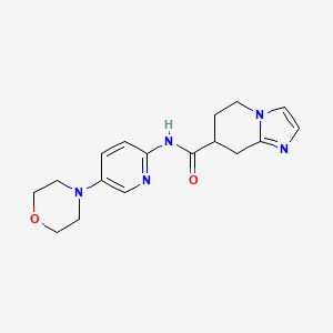 molecular formula C17H21N5O2 B6945598 N-(5-morpholin-4-ylpyridin-2-yl)-5,6,7,8-tetrahydroimidazo[1,2-a]pyridine-7-carboxamide 