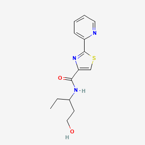 molecular formula C14H17N3O2S B6945630 N-(1-hydroxypentan-3-yl)-2-pyridin-2-yl-1,3-thiazole-4-carboxamide 