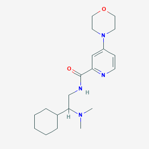 molecular formula C20H32N4O2 B6945800 N-[2-cyclohexyl-2-(dimethylamino)ethyl]-4-morpholin-4-ylpyridine-2-carboxamide 