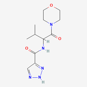 molecular formula C12H19N5O3 B6945882 N-(3-methyl-1-morpholin-4-yl-1-oxobutan-2-yl)-2H-triazole-4-carboxamide 
