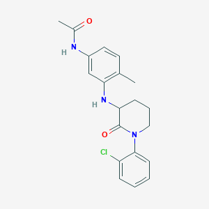 molecular formula C20H22ClN3O2 B6945987 N-[3-[[1-(2-chlorophenyl)-2-oxopiperidin-3-yl]amino]-4-methylphenyl]acetamide 