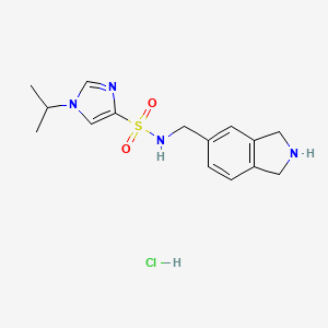 molecular formula C15H21ClN4O2S B6946103 N-(2,3-dihydro-1H-isoindol-5-ylmethyl)-1-propan-2-ylimidazole-4-sulfonamide;hydrochloride 