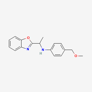 molecular formula C17H18N2O2 B6946171 N-[1-(1,3-benzoxazol-2-yl)ethyl]-4-(methoxymethyl)aniline 
