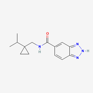 molecular formula C14H18N4O B6946224 N-[(1-propan-2-ylcyclopropyl)methyl]-2H-benzotriazole-5-carboxamide 