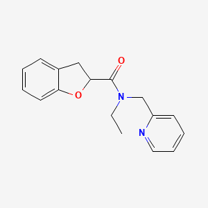molecular formula C17H18N2O2 B6946241 N-ethyl-N-(pyridin-2-ylmethyl)-2,3-dihydro-1-benzofuran-2-carboxamide 