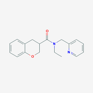 molecular formula C18H20N2O2 B6946288 N-ethyl-N-(pyridin-2-ylmethyl)-3,4-dihydro-2H-chromene-3-carboxamide 