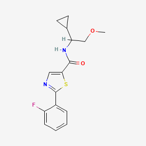 molecular formula C16H17FN2O2S B6946416 N-(1-cyclopropyl-2-methoxyethyl)-2-(2-fluorophenyl)-1,3-thiazole-5-carboxamide 