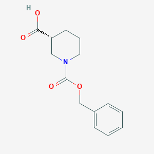 molecular formula C14H17NO4 B069465 (r)-Piperidine-1,3-dicarboxylic acid 1-benzyl ester CAS No. 160706-62-7