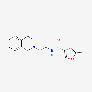 molecular formula C17H20N2O2 B6946665 N-[2-(3,4-dihydro-1H-isoquinolin-2-yl)ethyl]-5-methylfuran-3-carboxamide 
