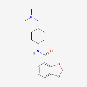 molecular formula C17H24N2O3 B6946708 N-[4-[(dimethylamino)methyl]cyclohexyl]-1,3-benzodioxole-4-carboxamide 