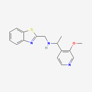 molecular formula C16H17N3OS B6946791 N-(1,3-benzothiazol-2-ylmethyl)-1-(3-methoxypyridin-4-yl)ethanamine 