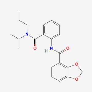 molecular formula C21H24N2O4 B6946832 N-[2-[propan-2-yl(propyl)carbamoyl]phenyl]-1,3-benzodioxole-4-carboxamide 