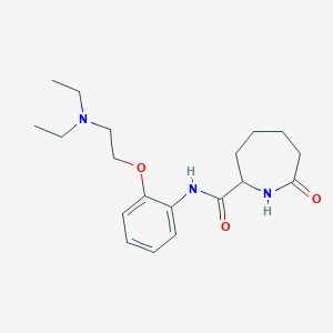 molecular formula C19H29N3O3 B6946842 N-[2-[2-(diethylamino)ethoxy]phenyl]-7-oxoazepane-2-carboxamide 